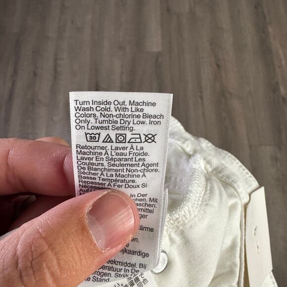 J.Crew 2003 Mid-Rise Kickout Jeans WMNS 28 White Denim Stretchy Button Zip Fly - Picture 8 of 9